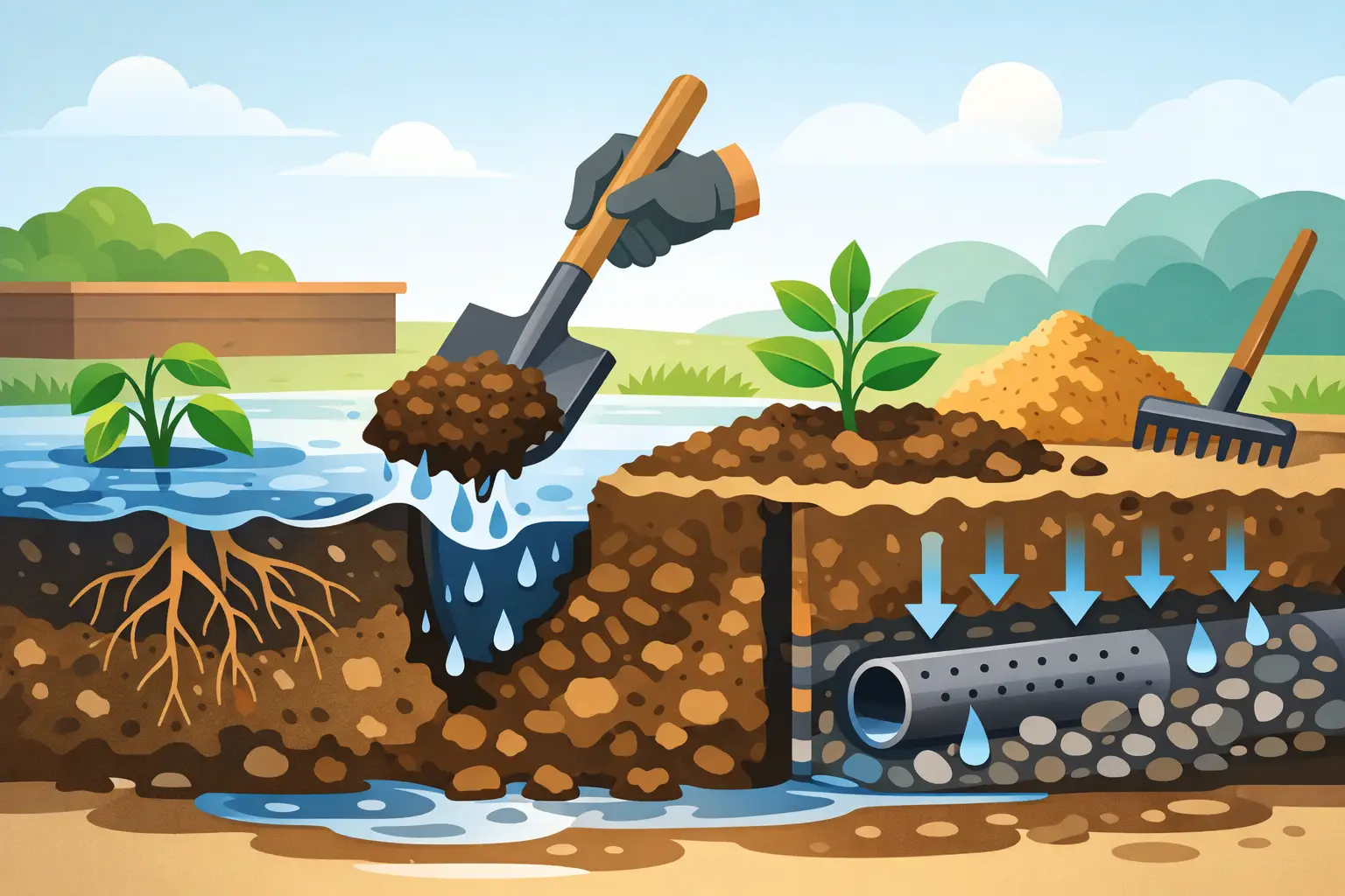 How to Fix Waterlogged Garden Soil Properly