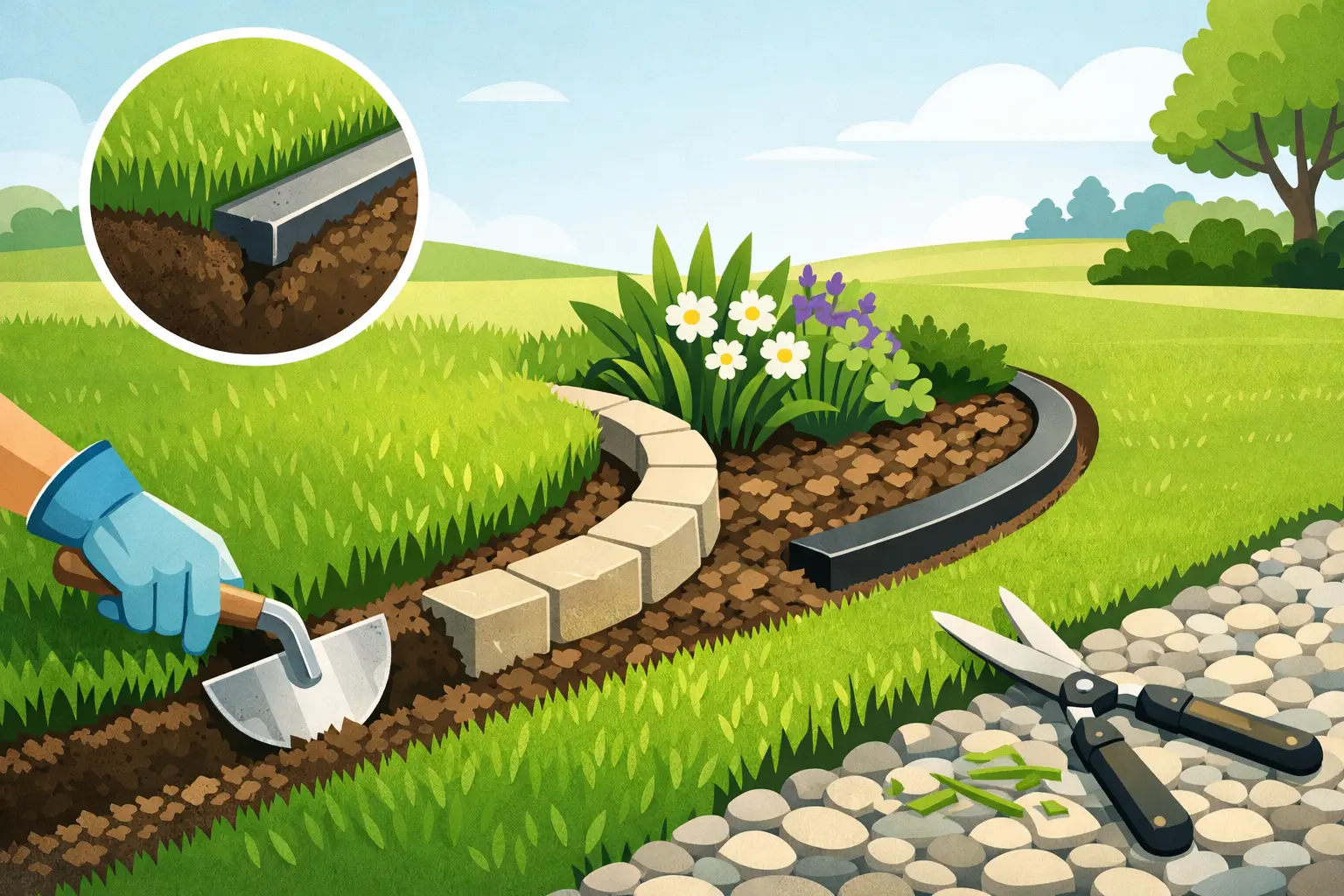 How to Create Lawn Borders That Stay Neat